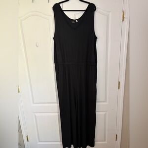 BumbleBella Black Sleeveless Jumpsuit Tall 2X Wide Leg